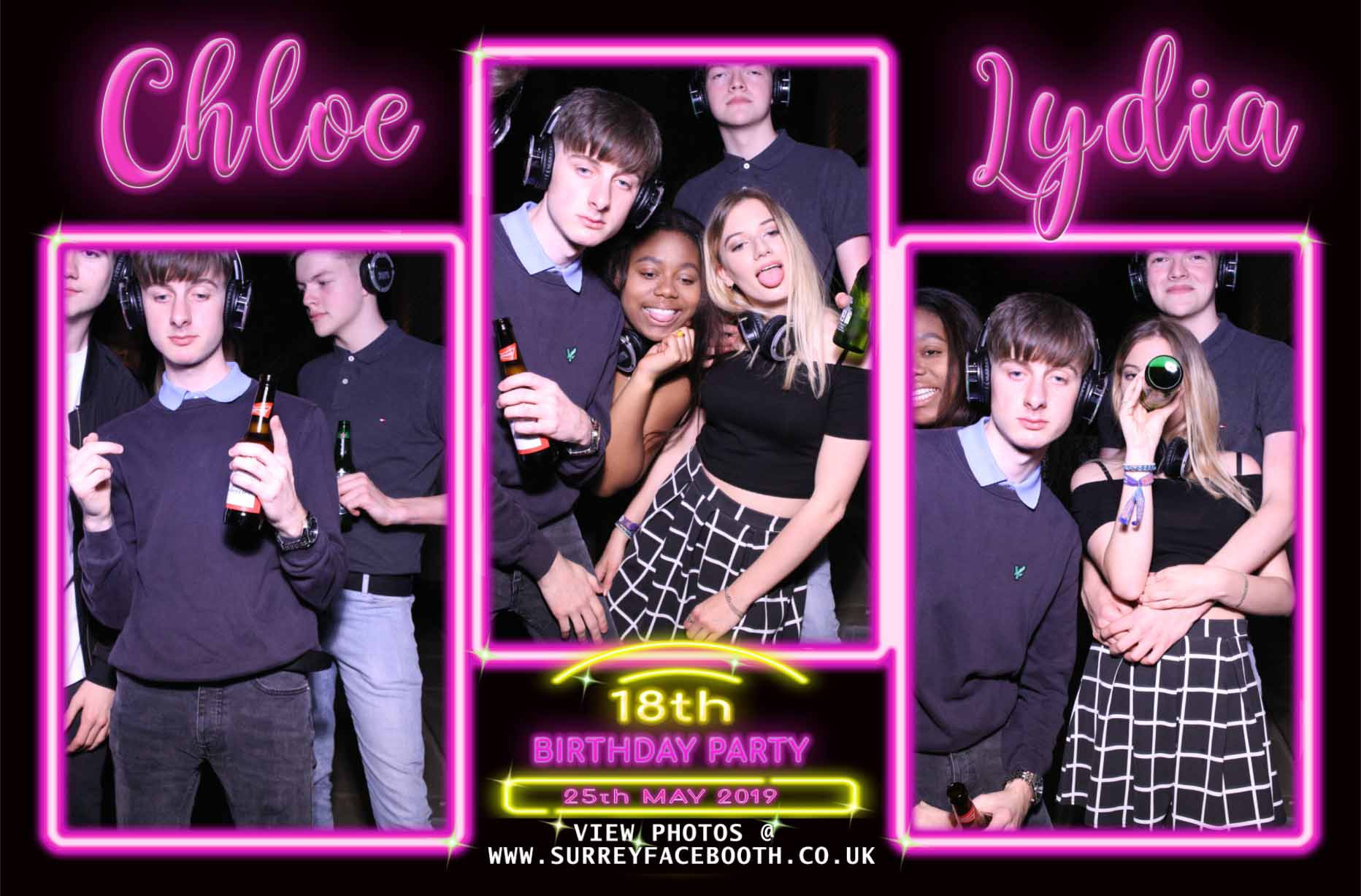 Chloe and Lydia's 18th | View more photos from the event at galleries.surreyfacebooth.co.uk/u/Surrey-FaceBooth/Chloe-and-Lydias-18th